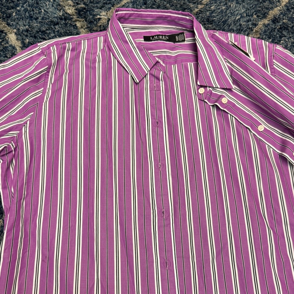 NEW Lauren Ralph Lauren Vibrant Striped Shirt - Picture 9 of 16